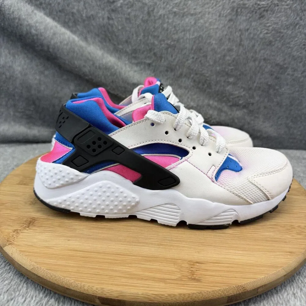 Nike Air Huarache Shoes Boys Size 5.5Y White Pink Athletic Sneakers 654275-104